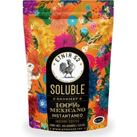 ☕ Café Soluble Clásico Instantáneo ETNIA 52 | 155g | 100% Mexicano 🇲🇽 | Aroma Floral & Sabor Firme 🌼🌰