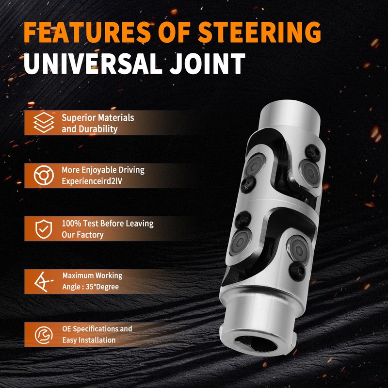 Ovabeyna 3/4" -36 Spline X 3/4" DD Chrome Double U