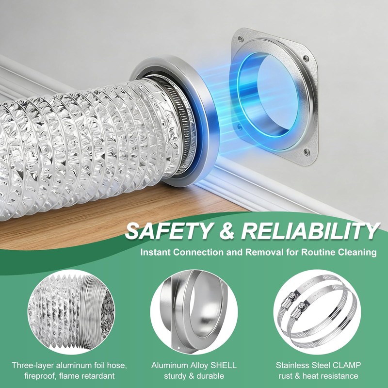 Hahoray Magnetic Dryer Vent Connector Kit Airtight Seal Magnetic Dryer