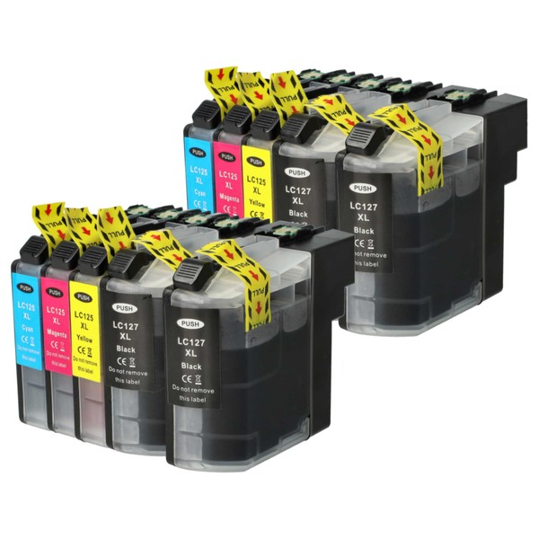 vhbw 10x Printer Ink Cartridges Set with Chip Compatible with