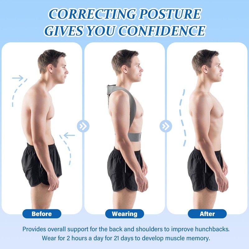 EOPUOZS Back Straightener, Posture Corrector for Men and Women, Adjustable