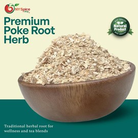 NY Spice Shop Poke Root Cut & Shifted - Dried Bulk Herb Roots Phytolacca Americana Pokeweed Plant for Herbal Tea & Tinctures - 1 Pound