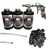 Pro Undercoating Gun kit with 2 Wands, 3 Quart Bottles,