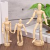 PATIKIL 5.5" Wooden Mannequin Figure, 4 Pcs Artist Drawing Manikin
