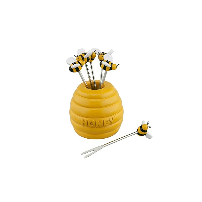 7-pc Honey Beeパーティーフォークセット