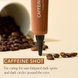 SHAISHAISHAI Crema para Contorno de Ojos con Cafeína y Colágeno – para ojeras y bolsas, con niacinamida, textura ligera
