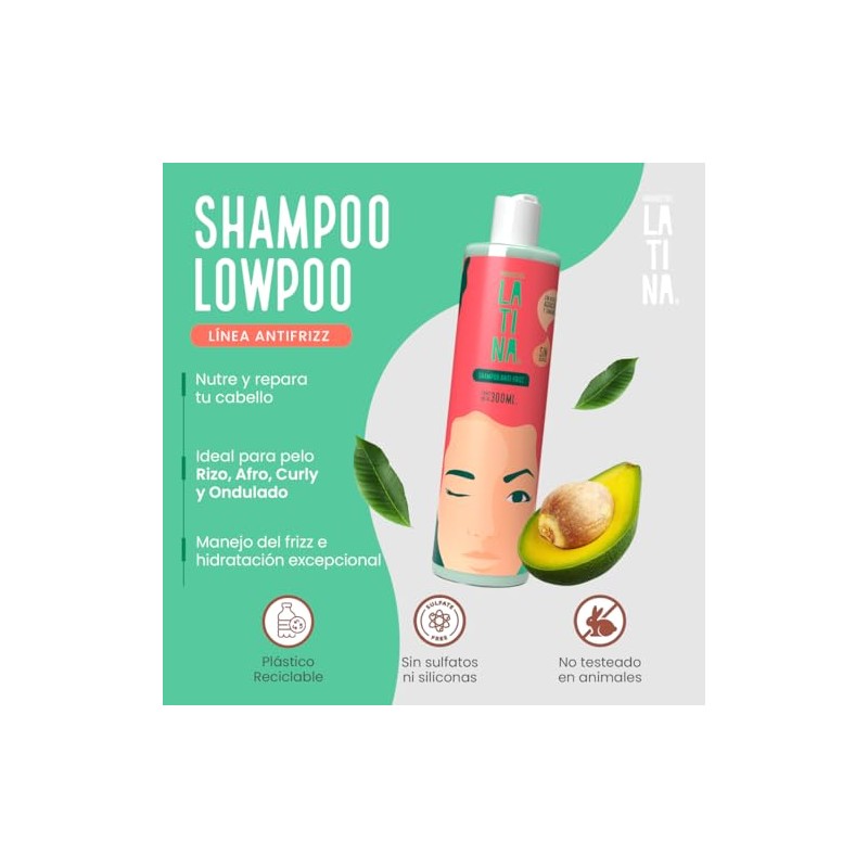 PRODUCTOS LA TI NA Shampoo LATINA Antifrizz 300 ml