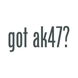 RDW Got ak47 ? Sticker - Decal - Die Cut - Gray 2.63" x 1.13"