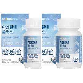아연셀렌 플러스 아연 셀렌 건강기능식품 가족건강 수험생 60정x2병 Zinc Selenium Plus Zinc Selenium Health Supplement for Family Health Students 60 Tablets x 2 Bottles