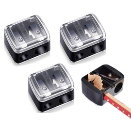Eye Pencil Sharpener - ShiningUU 4 Pcs Conveniently Portable Makeup Pencil Sharpener | Dual-Hole Eye Pencil & Lip Liner, Essential Cosmetic Makeup ToolSharpener for Eyebrow & Cosmetic Pencils​