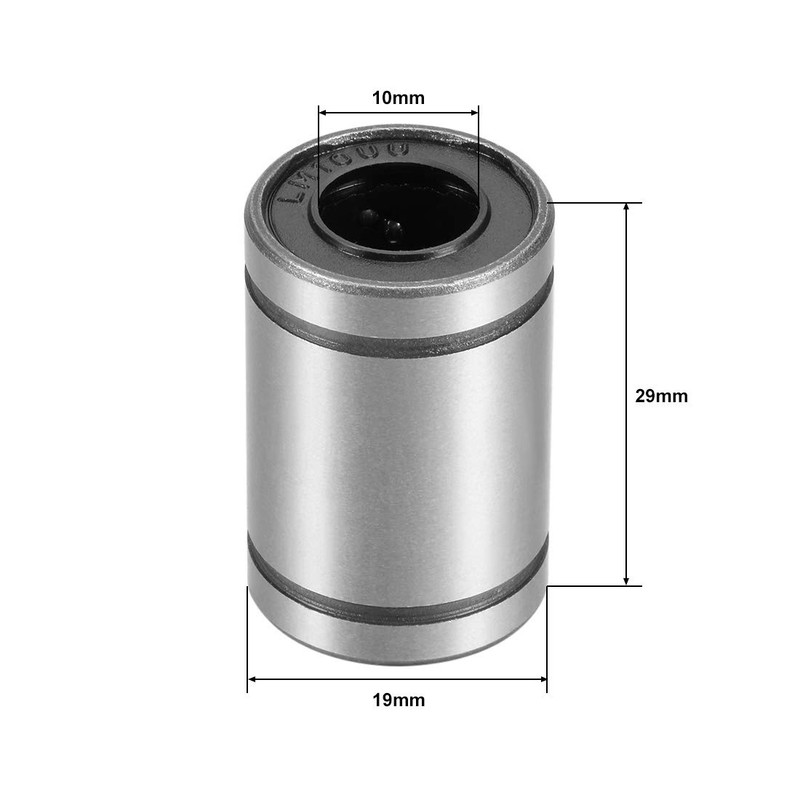 sourcing map LM10UU Linear Ball Bearings 10mm Bore 19mm OD