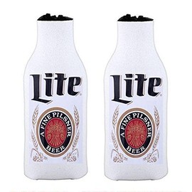 Miller Lite Throwback Logo Beer Bottle Suit Coolie Set of 2
