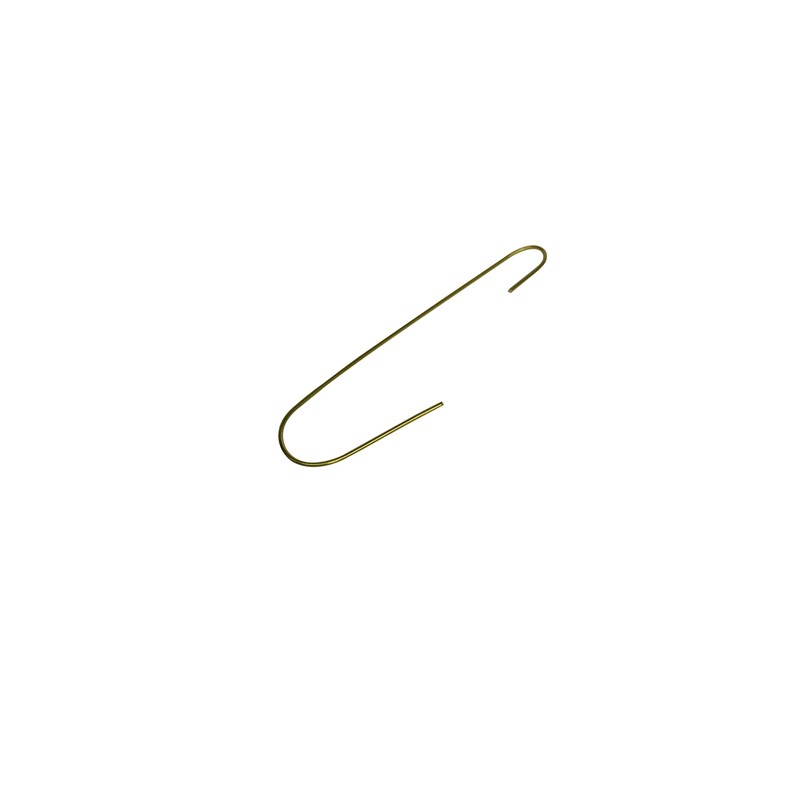 Ornament Hooks: Brass Colored Hooks, 1 Package of 50