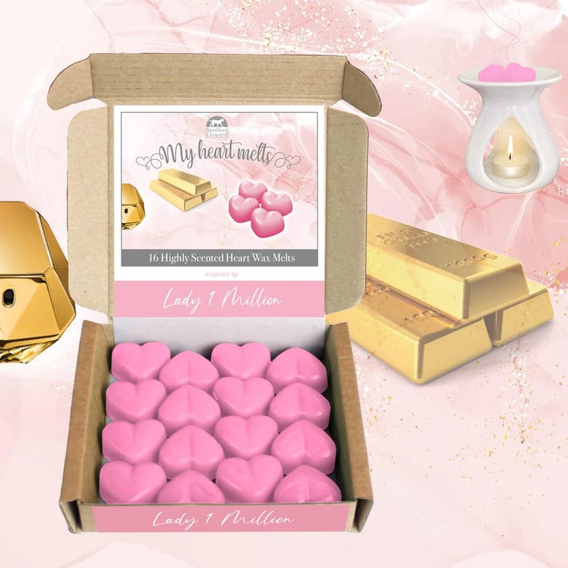 Lady Million Wax Melts - 16 x 5g Heart Shaped