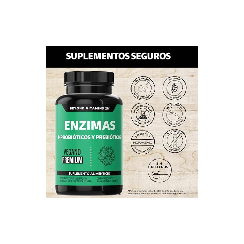 Enzimas Digestivas Probióticos Contiene Lactobacillus Acidophilus Proteasa Lactasa Lipasa Bromelina