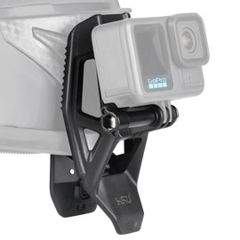 HSU Motorcycle Helmet Chin Mount Clip for Action Cameras, Super Clamp Mount for Hero 13/12/11/10/9/8/7/6/5/4/3 and Osmo Action 5/4/3
