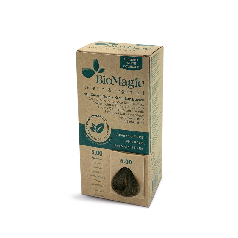 BioMagic Keratin & Argan Oil Hair Color Cream, 77.07 Natural