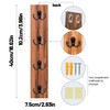 Wall Mounted Vertical Key Holder with Hooks – Wooden Key