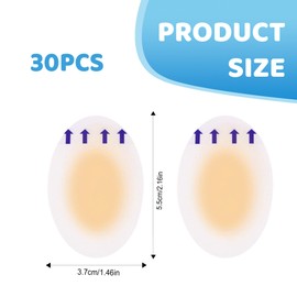 Caldamn 30 PCS Blister Plasters for Feet Blister Compeed Blister Plasters, Blister Bandages Invisible Hydrocolloid Waterproof for Heel, Toe, Guard Skin, Faster Healing Wound