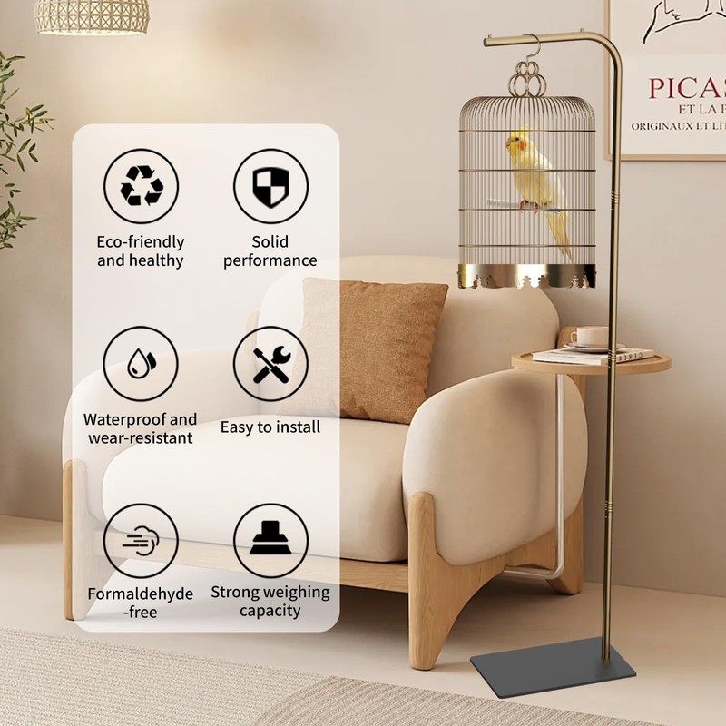 TBTFW 67 Inch High Hanging Bird Cage, Bird Cage Stand,