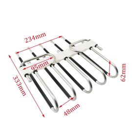 SJZBIN 2- Piece Set with 10 Metal Clips Stainless Steel Closet Multi-Layer Multi-Functional Storage Pants Scarf Casual Clothes Hanger Sun Clip Foldable Space Saving Anti-Slip Metal Clothes Hanger