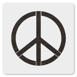 MAGJUCHE Peace Sign Stencil 12 Inches, Reusable Cat Dog Stencil for Painting DIY Crafts Decor