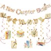 A New Chapter Begins Banner Floral Book Hanging Swirls Baby
