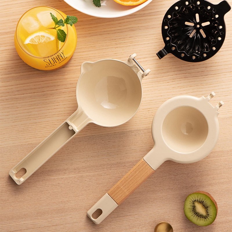 Citrus Squeezer, Metal Manual Juicer Lemon Squeezer with Wooden Handle,
