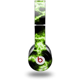 Skin Decal Wrap Works with Original Beats Solo HD Headphones Electrify Green Skin Only (Headphones NOT Included)
