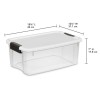Sterilite 18 Qt Clear Plastic Stackable Storage Bin w/ White