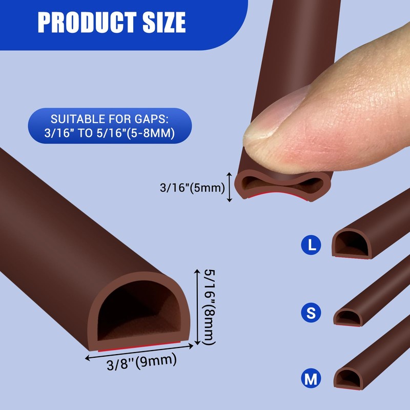 Weather Stripping Door Seal Self Adhesive Weather Strip Silicone D