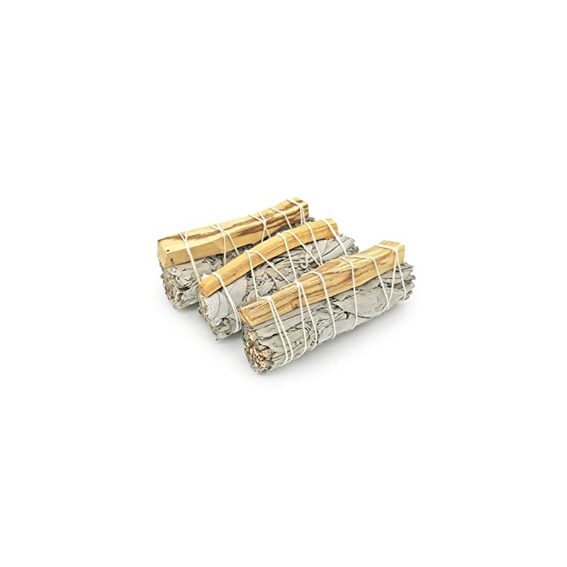 Sage & Palo Santo Smudge Sticks - 4 Inch Organic
