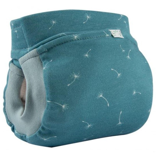 Popolini EasyFree All-in-3 Cloth Nappy for Nappy-Free and Fabric Rollers (Vintage Blue Dandelion, M (5-10 kg))