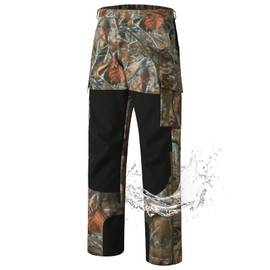 BASSDASH Splice Insulated Hunting Softshell Pants Water Resistant Camo Fishing Tactical Reinforced Windproof Fleeced Pant