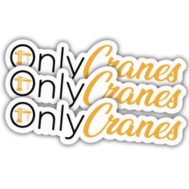 (3pcs) Cranes Stickers Electrician Stickers Only Cranes Funny Vinyl Stickers, Weather-Resistant Sticker for Water Bottles, Laptop, Window, Car 3pcs Size 3"