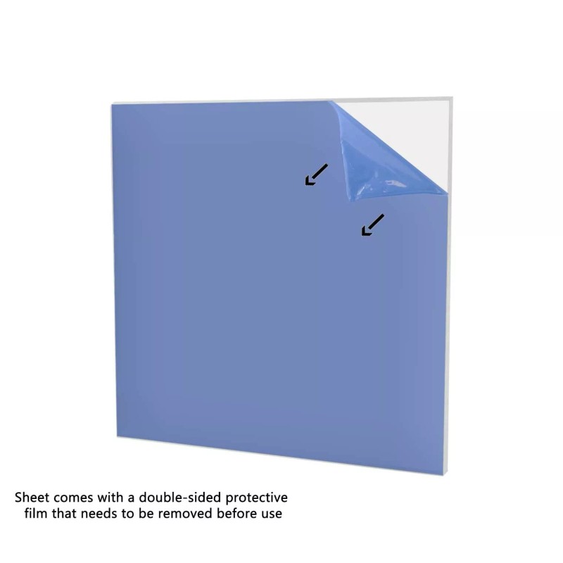 3" x 3" Clear Acrylic Sheet Pack of 5 Square
