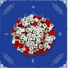 Christmas American Mahjong Set 160PCS 32mm Acrylic Red Back Tiles