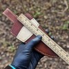 Handmade Sheath Fix Blade Knife Leather Dagger Double Edge Goat