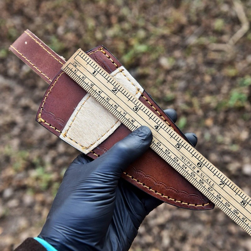 Handmade Sheath Fix Blade Knife Leather Dagger Double Edge Goat