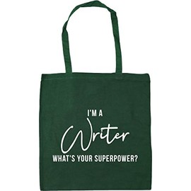 Hippowarehouse I'm a writer what's your superpower? Tote Shopping Gym Beach Bag 42cm x38cm, 10 litres