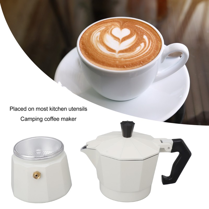 Stovetop Moka Pot Italian Hand Brewed Coffee Maker Aluminum Alloy