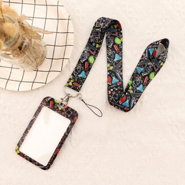 Science Art Lanyard with ID Badge Holder Name Tag Neck Keychain for Keys Teacher, Student, Office, School
