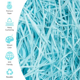Hengrongshen Filling Material Gift, 300 g Filling Material for Packages, High Quality Shredded Paper Gift Box Decoration for Christmas, Wedding, Anniversary, Valentine's Day Party (Blue)