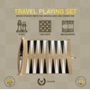 Apherin Rolling Travel Backgammon Chess Lady 3 in 1 -