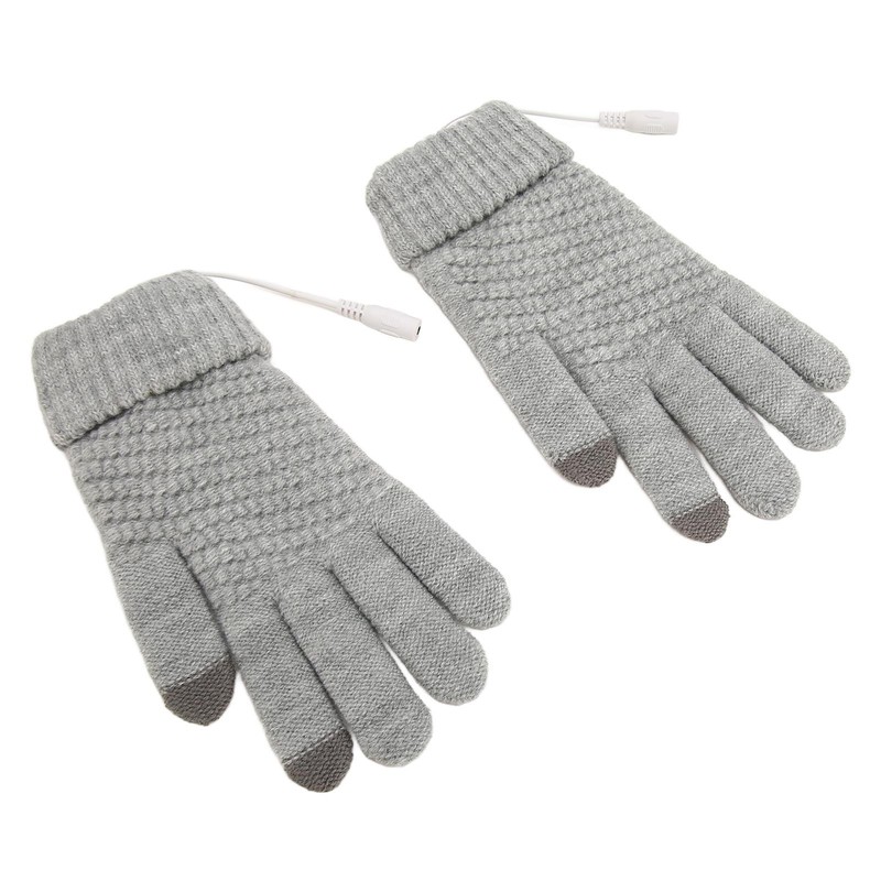 USB Heated Gloves Thicken Detachable Electronic Warming Knitted Gloves for