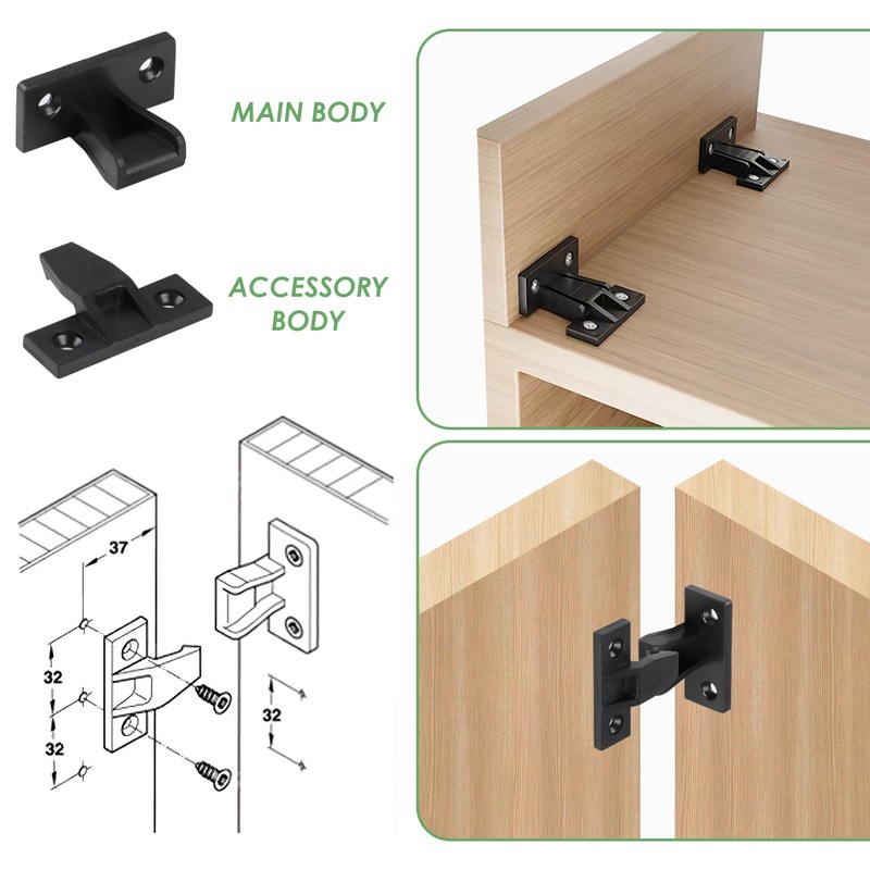 4 Pairs Keku AS Push Fittings, Keku Push in Plinth