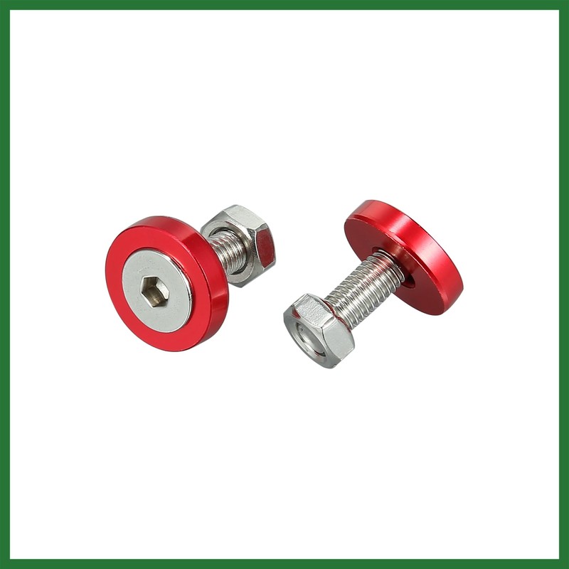 Motoforti 20pcs Motorcycle Red Fender Bumper Washer Bolt Nuts Kit