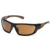 Carhartt CHB218DCC Carbondale Safety Glasses, Black/Tan Frame, Sandstone Bronze Lens
