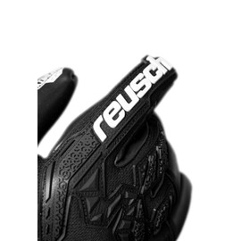 Reusch Attrakt Freegel Infinity griffige und atmungsaktive Torwarthandschuhe Fußballhandschuhe für Erwachsene für Männer und Frauen perfekt geeignet für Kunstrasen, Schwarz, 11
