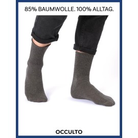 Occulto Velano Men's & Women's Socks without Elastic Band Pack of 10, Blue Mix, 39 - 42